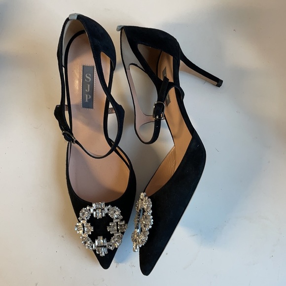 SJP black heel with jewels size 39 - Picture 3 of 4